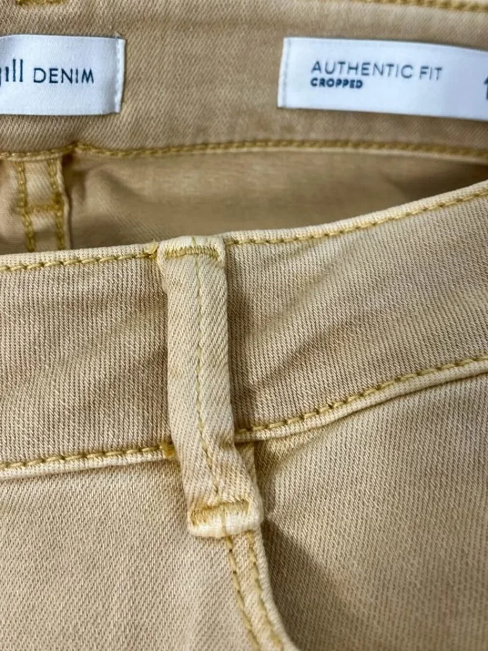 J. Jill Authentic Fit Frayed Hem CroppedGolden Yellow Elevated Jeans [size 12] - Picture 8 of 9